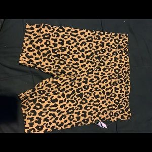Cheetah print biker shorts